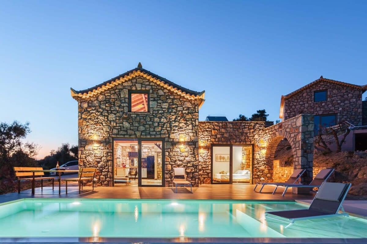 Gerakada Exclusive-Seaview Villa With Private Pool Koróni 外观 照片