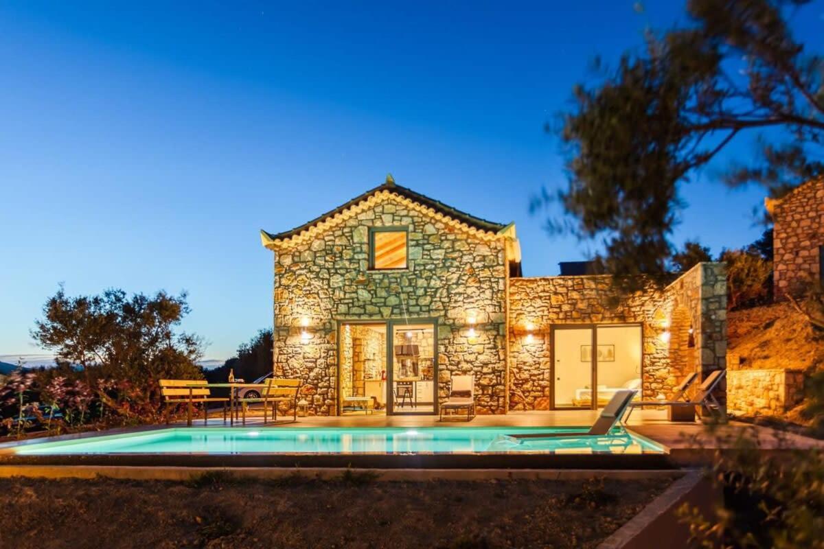 Gerakada Exclusive-Seaview Villa With Private Pool Koróni 外观 照片