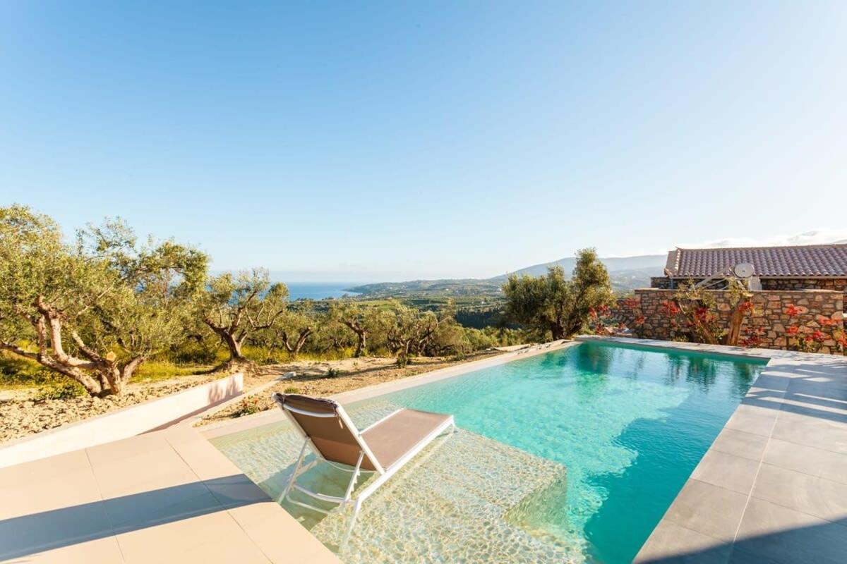 Gerakada Exclusive-Seaview Villa With Private Pool Koróni 外观 照片